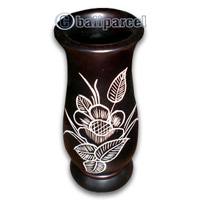 Wooden Vase, This Vase Hand Carved From Teak Wood (the Best Wood).