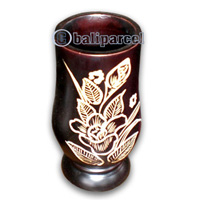 Wooden Vase, This Vase Hand Carved From Teak Wood (the Best Wood).