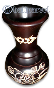 Wooden Vase, This Vase Hand Carved From Teak Wood (the Best Wood).