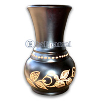 Wooden Vase, This Vase Hand Carved From Teak Wood (the Best Wood).