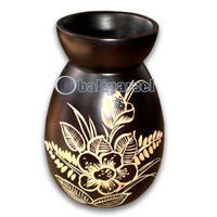 Wooden Vase, This Vase Hand Carved From Teak Wood (the Best Wood).