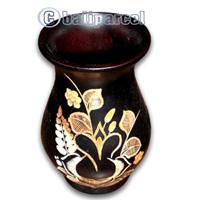 Wooden Vase, This Vase Hand Carved From Teak Wood (the Best Wood).