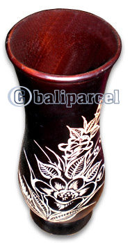 Wooden Vase, This Vase Hand Carved From Teak Wood (the Best Wood).