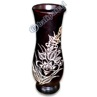 Wooden Vase, This Vase Hand Carved From Teak Wood (the Best Wood).