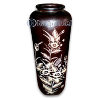 Wooden Vase, This Vase Hand Carved From Teak Wood (the Best Wood).
