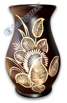 Wooden Vase, This Vase Hand Carved From Teak Wood (the Best Wood).