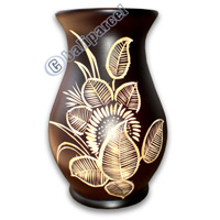 Wooden Vase, This Vase Hand Carved From Teak Wood (the Best Wood).