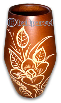 Wooden Vase, This Vase Hand Carved From Teak Wood (the Best Wood).