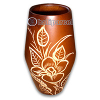 Wooden Vase, This Vase Hand Carved From Teak Wood (the Best Wood).