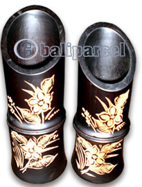 Wooden Vase Set Of 3, This Vase Hand Carved From Teak Wood (the Best Wood). 