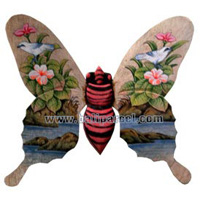 Butterfly Wall Plaque. This  Is Hand Carved From Albesia Wood.