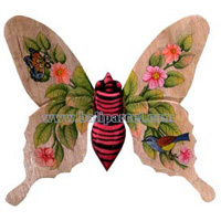 Butterfly Wall Plaque. This  Is Hand Carved From Albesia Wood.