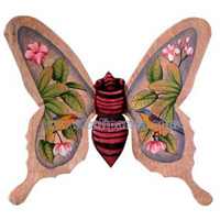 Butterfly Wall Plaque. This  Is Hand Carved From Albesia Wood.
