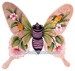 Butterfly Wall Plaque. This  Is Hand Carved From Albesia Wood.