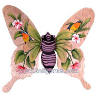 Butterfly Wall Plaque. This  Is Hand Carved From Albesia Wood.