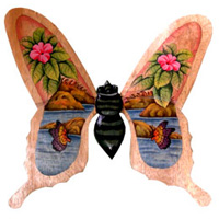 Butterfly Wall Plaque. This  Is Hand Carved From Albesia Wood.