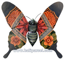 Butterfly Wall Plaque. This  Is Hand Carved From Albesia Wood.