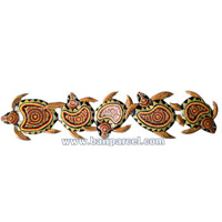 Turtles Dot Art Wall Plaque. This  Is Hand Carved From Albesia Wood.