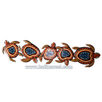 Turtles Dot Art Wall Plaque. This  Is Hand Carved From Albesia Wood.