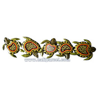 Turtles Dot Art Wall Plaque. This  Is Hand Carved From Albesia Wood.