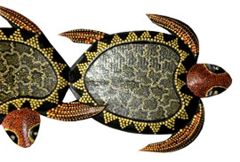 Turtles Dot Art Wall Plaque. This  Is Hand Carved From Albesia Wood.