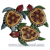 Turtles Dot Art Wall Plaque. This  Is Hand Carved From Albesia Wood.