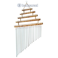 Bali Windchime, Hand Carved From Bamboo And Pipe.