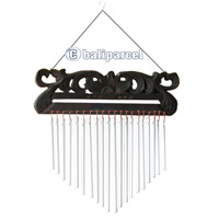 Bali Windchime, Hand Carved From Bamboo And Pipe.