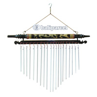 Bali Windchime, Hand Carved From Bamboo And Pipe.