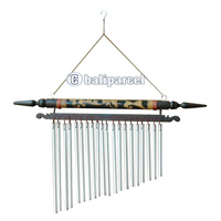 Bali Windchime, Hand Carved From Bamboo And Pipe.
