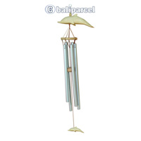 Dolphin Windchime, Handcarved From Wood And Pipe.