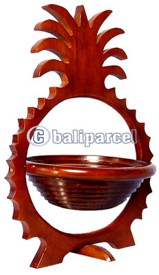 Wooden Fruit Basket. This Hand Carved From Teak Wood.