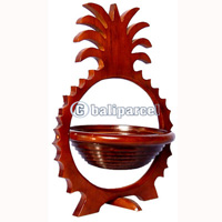 Wooden Fruit Basket. This Hand Carved From Teak Wood.