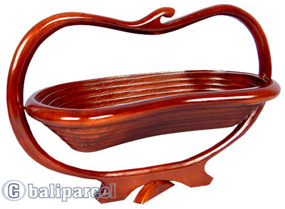 Wooden Fruit Basket. This Hand Carved From Teak Wood.