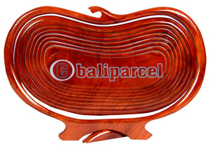 Wooden Fruit Basket. This Hand Carved From Teak Wood.