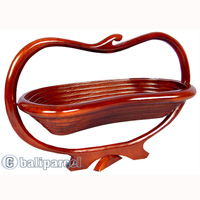 Wooden Fruit Basket. This Hand Carved From Teak Wood.