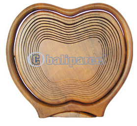 Wooden Fruit Basket. This Hand Carved From Teak Wood.