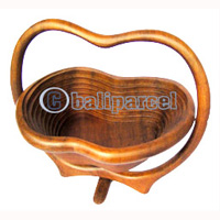 Wooden Fruit Basket. This Hand Carved From Teak Wood.