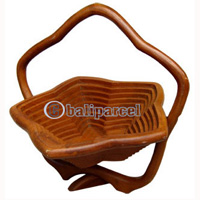 Wooden Fruit Basket. This Hand Carved From Teak Wood.