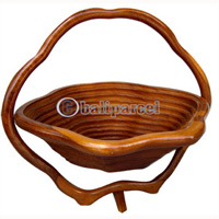 Wooden Fruit Basket. This Hand Carved From Teak Wood.