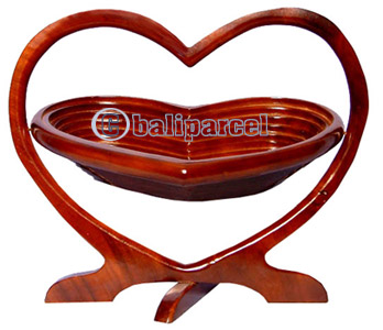 Wooden Fruit Basket. This Hand Carved From Teak Wood.