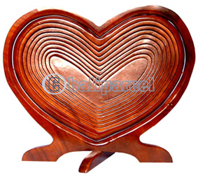 Wooden Fruit Basket. This Hand Carved From Teak Wood.