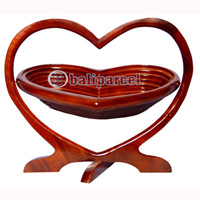 Wooden Fruit Basket. This Hand Carved From Teak Wood.