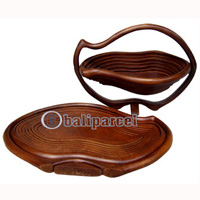 Wooden Fruit Basket. This Hand Carved From Teak Wood.