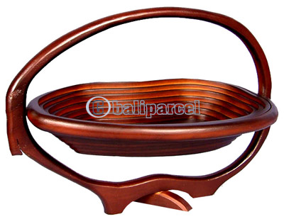 Wooden Fruit Basket. This Hand Carved From Teak Wood.