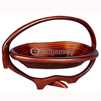Wooden Fruit Basket. This Hand Carved From Teak Wood.