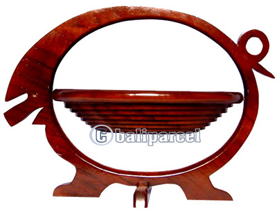 Wooden Fruit Basket. This Hand Carved From Teak Wood.