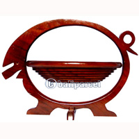 Wooden Fruit Basket. This Hand Carved From Teak Wood.