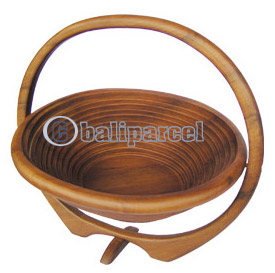 Wooden Fruit Basket. This Hand Carved From Teak Wood.