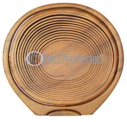 Wooden Fruit Basket. This Hand Carved From Teak Wood.